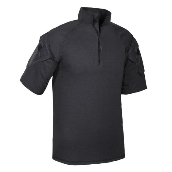 Tru-Spec 1/4 Zip Combat Shirt Kurzarm, schwarz