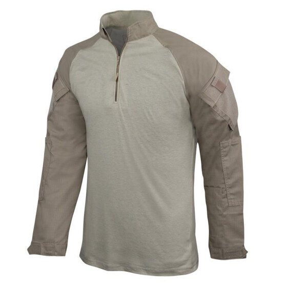 Tru-Spec Combat Shirt 1/4 Zip, khaki