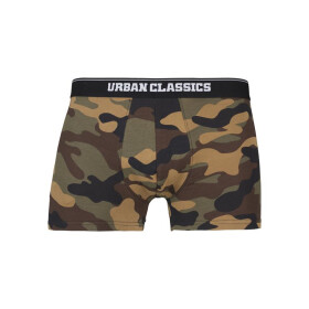 Urban Classics 2-Pack Camo Boxer Shorts, wood camo