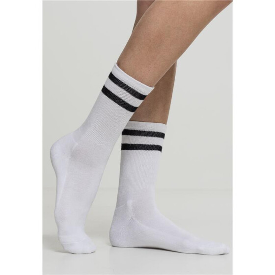 Urban Classics 2-Stripe Socks 2-Pack, white/black