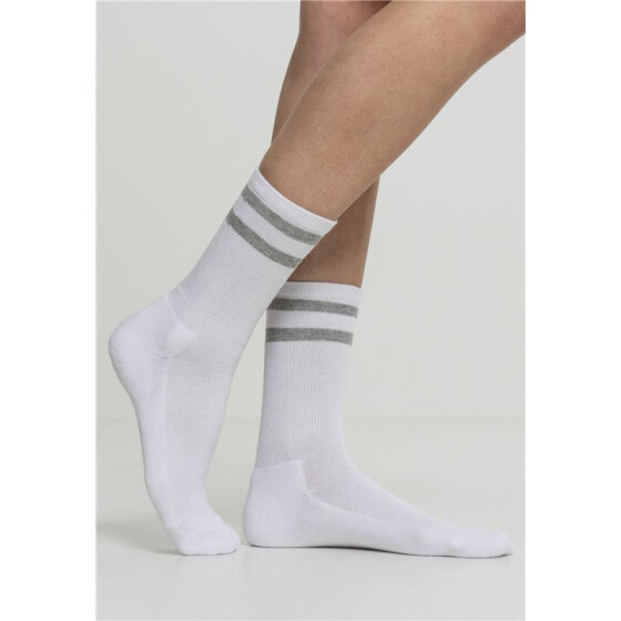 Urban Classics 2-Stripe Socks 2-Pack, white/lightgrey