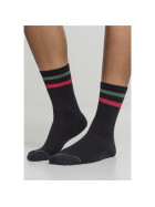 Urban Classics 3-Tone College Socks 2 Pack, black/green/red