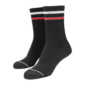 Urban Classics 3-Tone College Socks 2 Pack, black/white/red