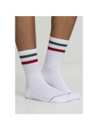 Urban Classics 3-Tone College Socks 2 Pack, white/green/red