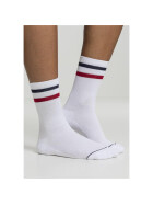 Urban Classics 3-Tone College Socks 2 Pack, white/navy/red