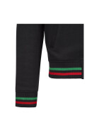 Urban Classics 3-Tone College Sweat Jacket, black/green/fire red