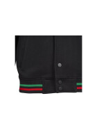 Urban Classics 3-Tone College Sweat Jacket, black/green/fire red