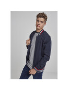 Urban Classics 3-Tone College Sweat Jacket, navy/fire red/white