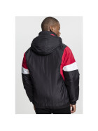 Urban Classics 3-Tone Pull Over Jacket, black/fire red/white