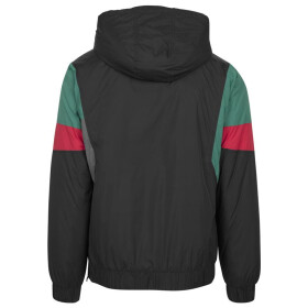 Urban Classics 3-Tone Pull Over Jacket, black/green/fire red