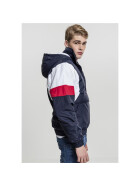 Urban Classics 3-Tone Pull Over Jacket, navy/white/fire red