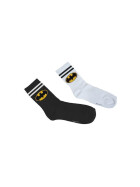 Merchcode Batman Socks Double Pack, black/white