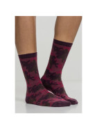 Urban Classics Camo Socks 2-Pack, burgundy camo