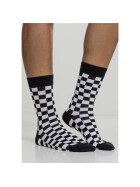 Urban Classics Checker Socks 2-Pack, black/white
