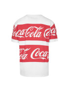 Merchcode Coca Cola Stripe Oversized Tee, white