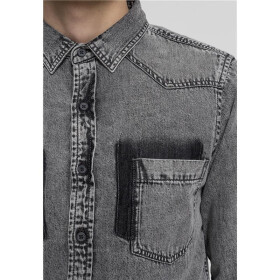 Urban Classics Denim Pocket Shirt, grey wash
