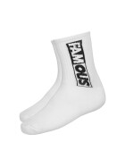 Famous Famous Lettering Socks Double Pack, white