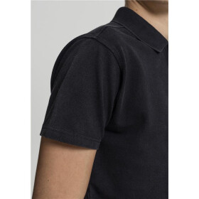 Urban Classics Garment Dye Pique Poloshirt, black washed