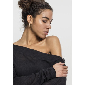 Urban Classics Ladies Asymmetric Sweater, black