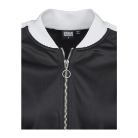 Urban Classics Ladies Button Up Track Jacket, blk/wht/blk