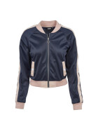 Urban Classics Ladies Button Up Track Jacket, navy/lightrose/white