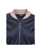 Urban Classics Ladies Button Up Track Jacket, navy/lightrose/white
