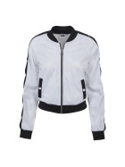 Urban Classics Ladies Button Up Track Jacket, wht/blk/wht