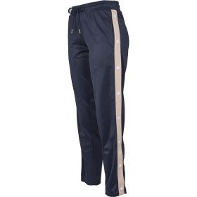 Urban Classics Ladies Button Up Track Pants, navy/lightrose/white