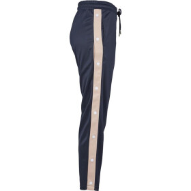 Urban Classics Ladies Button Up Track Pants, navy/lightrose/white