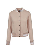 Urban Classics Ladies College Sweat Jacket, lightrose/lightrose