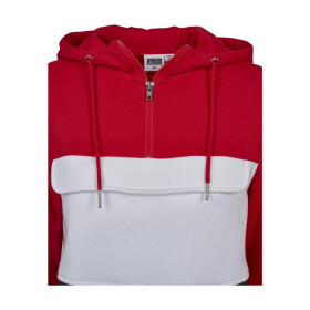 Urban Classics Ladies Color Block Sweat Pull Over Hoody, firered/navy/white