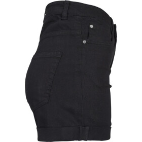 Urban Classics Ladies Highwaist Stretch Twill Shorts, black