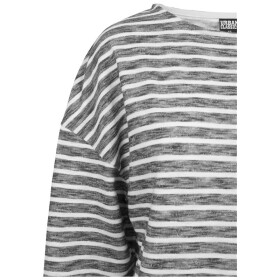 Urban Classics Ladies Oversize Stripe Pullover, black/white