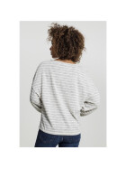 Urban Classics Ladies Oversize Stripe Pullover, grey/white