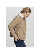 Urban Classics Ladies Sherpa Cordury Jacket, sand/offwhite