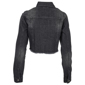 Urban Classics Ladies Short Denim Jacket, black washed