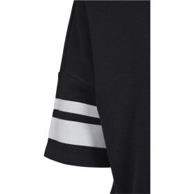 Urban Classics Ladies Taped Short Sleeve Hoody, black/white