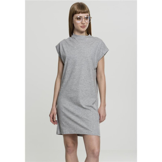 Urban Classics Ladies Turtle Extended Shoulder Dress, grey
