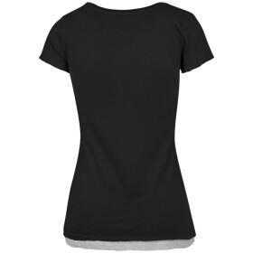 Urban Classics Ladies Two-Colored T-Shirt, blk/gry