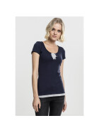 Urban Classics Ladies Two-Colored T-Shirt, nvy/gry