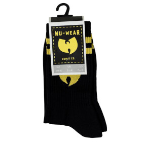 Wu-Wear Logo Socks, blk/yellow