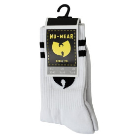 Wu-Wear Logo Socks, wht/blk