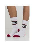 Urban Classics Logo Stripe Sport Socks 2-Pack, white/green/red