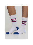 Urban Classics Logo Stripe Sport Socks 2-Pack, white/red/blue