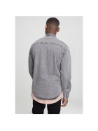 Urban Classics Low Collar Denim Shirt, grey wash
