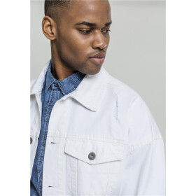Urban Classics Ripped Denim Jacket, white