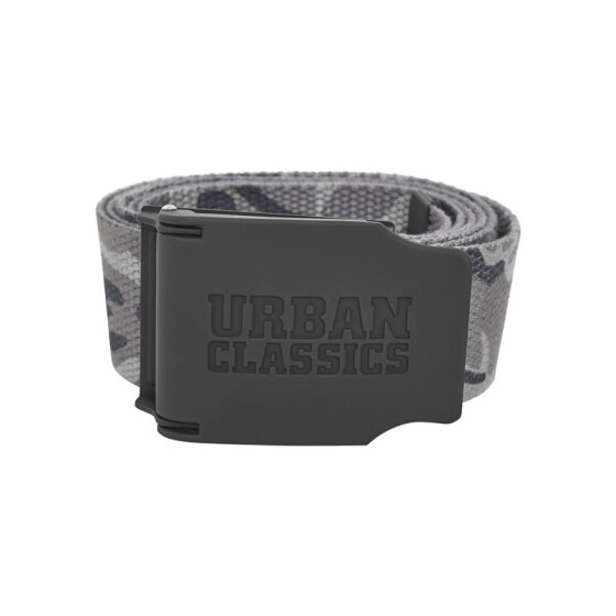 Urban Classics Woven Belt Rubbered Touch UC, grey camo