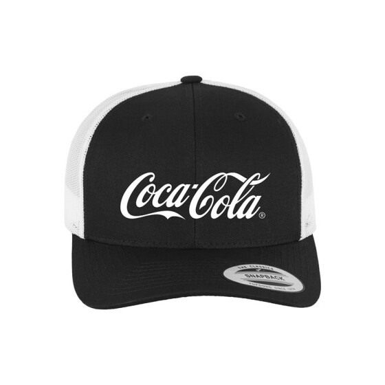 Merchcode Coca Cola Logo Trucker Cap, blk/wht