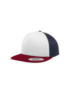 Flexfit Foam Trucker with White Front, red/wht/nvy