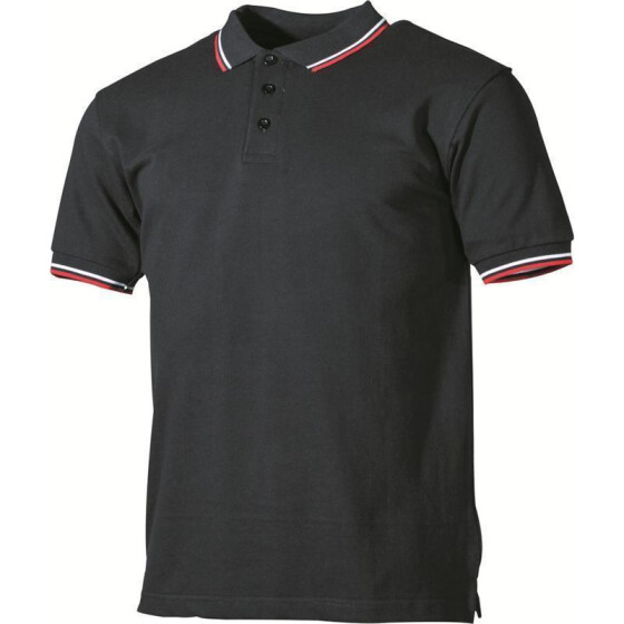 MFH Poloshirt, mit Knopfleiste, black L